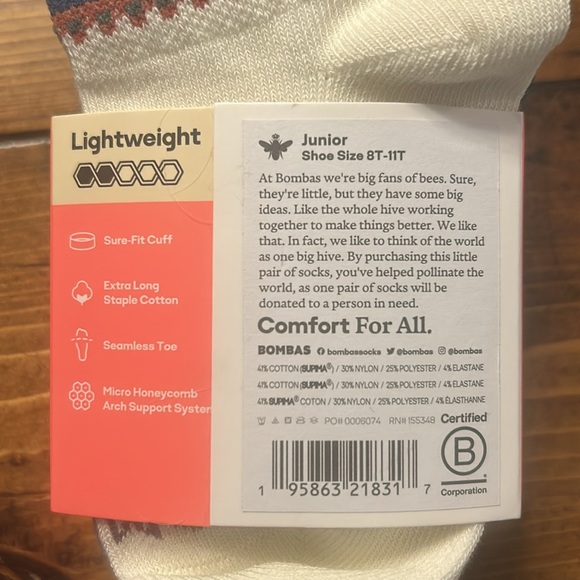 Brand new Bombas toddler socks - Picture 2 of 3